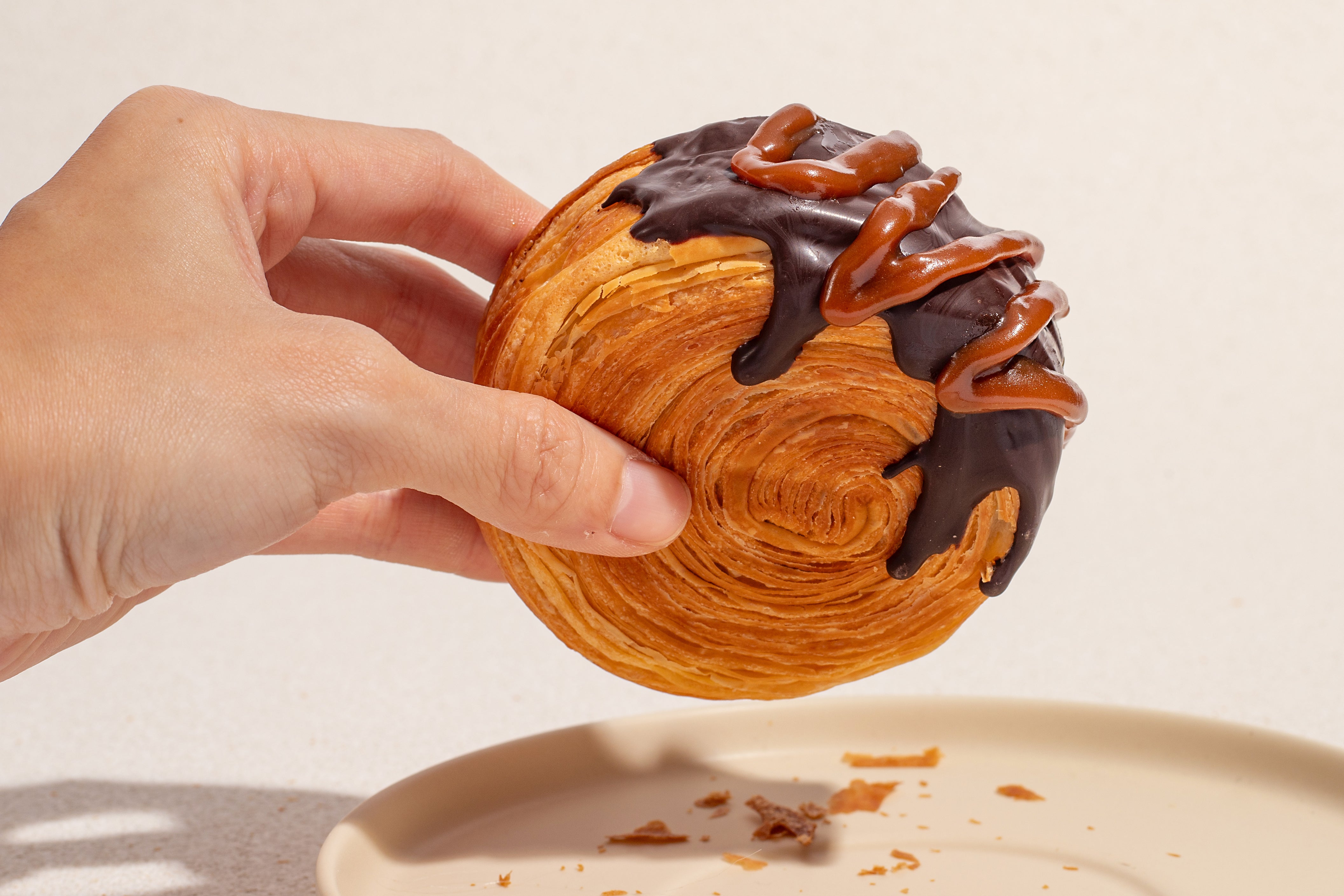 Choco Caramel Round Croissant