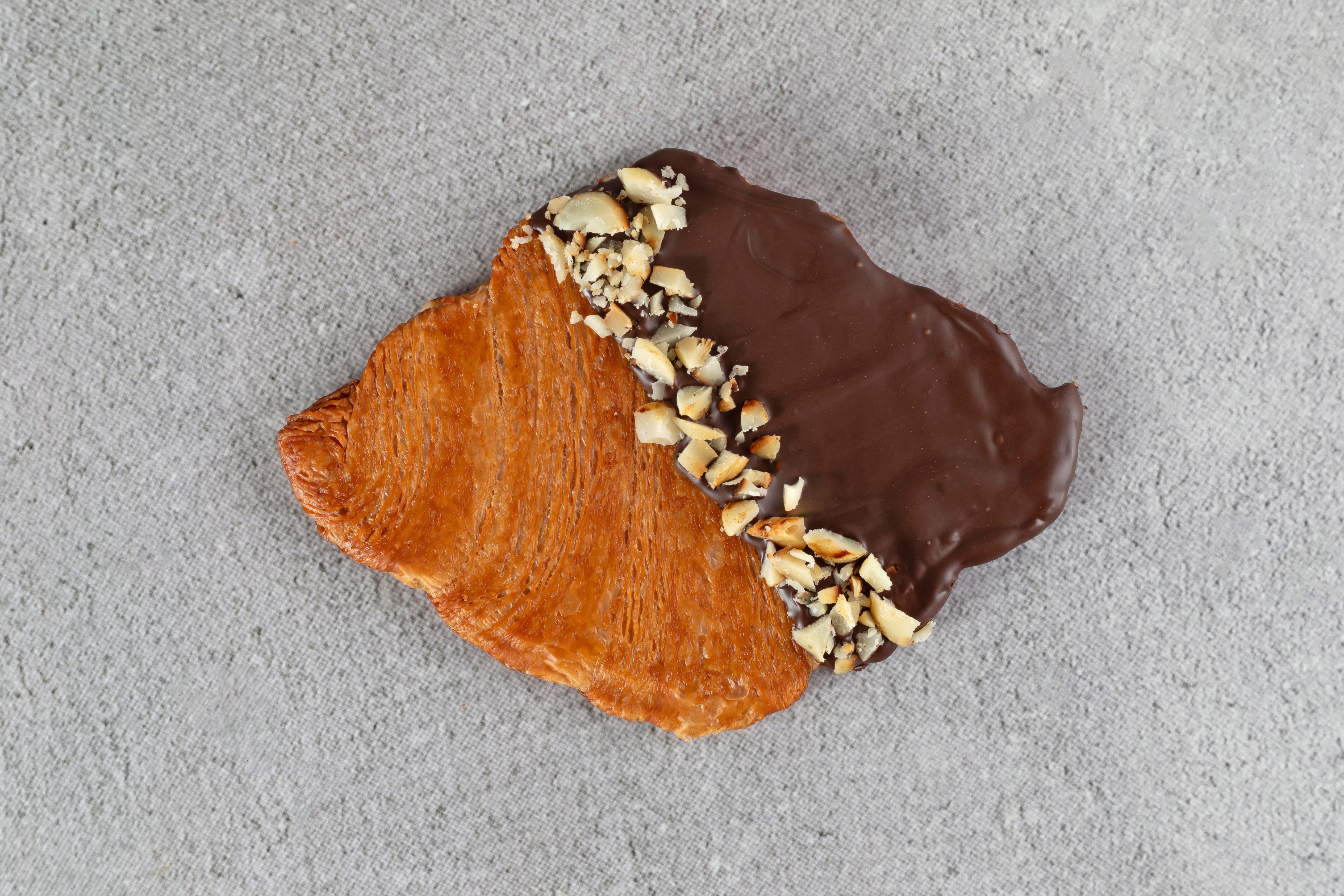 Dark Chocolate Macadamia Flat Croissant