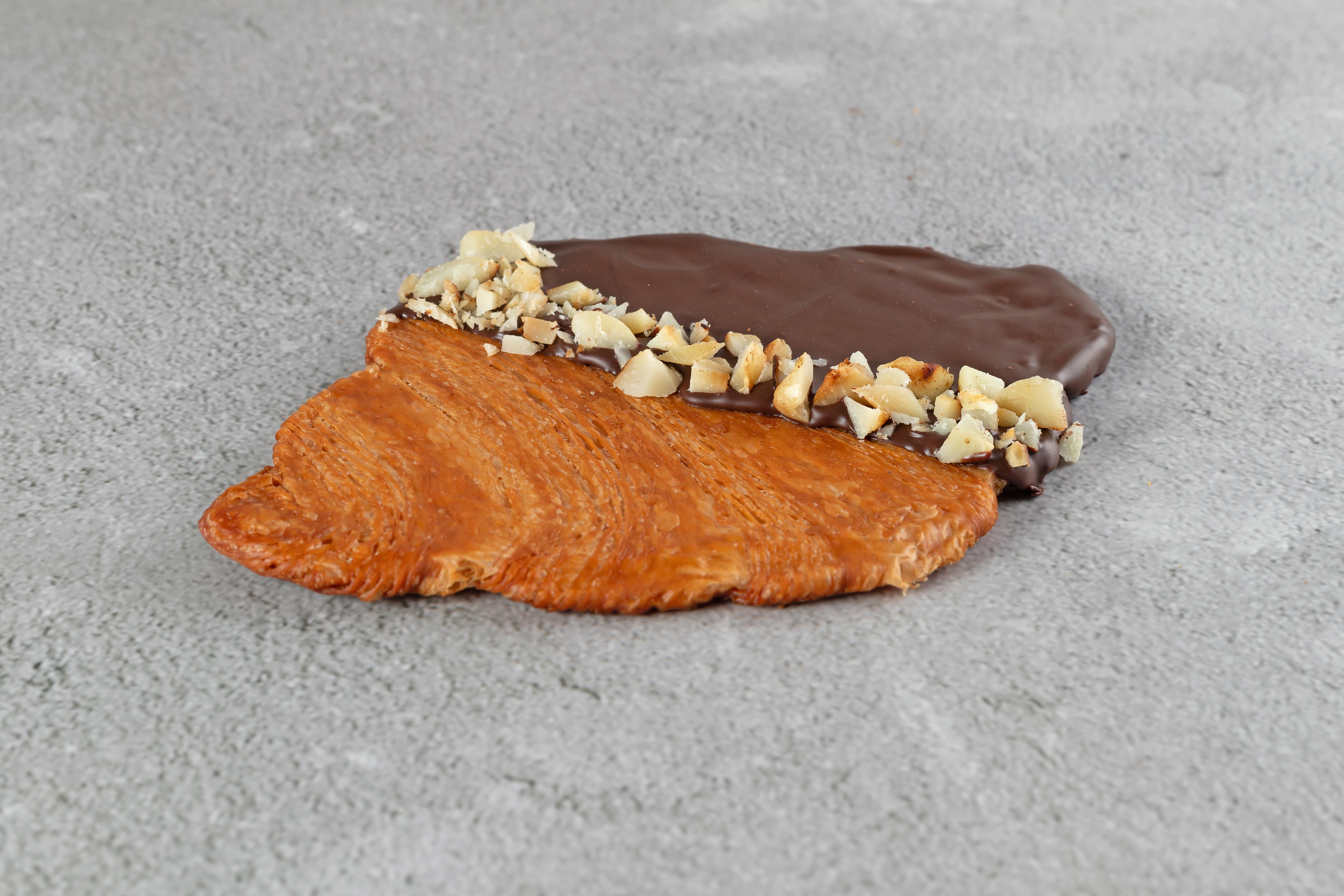 Dark Chocolate Macadamia Flat Croissant